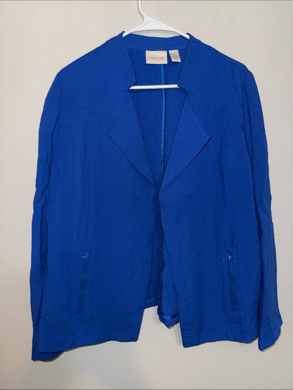 Chico's Electric Blue Open-Front Blazer - size 2, medium